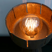 Load image into Gallery viewer, || SOLD ||  KARNAK LOTUS III, Brutalist Iron Copper Ceramics Table Lamp   粗獷銅鐵  陶瓷檯燈