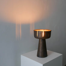 Load image into Gallery viewer, || SOLD ||  KARNAK LOTUS III, Brutalist Iron Copper Ceramics Table Lamp   粗獷銅鐵  陶瓷檯燈