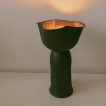 Load image into Gallery viewer, A handmade modern minimalist ceramic lamp by Hong Kong artist Clara, showcased in a local pottery shop. Featuring clean lines and simple design, it complements contemporary home decor. 手工製作的現代簡約陶瓷燈,由香港藝術家Clara設計,線條簡潔,適合現代家居。