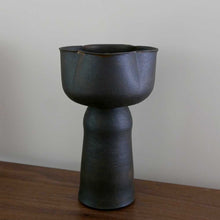Load image into Gallery viewer, A handmade modern minimalist ceramic lamp by Hong Kong artist Clara, showcased in a local pottery shop. Featuring clean lines and simple design, it complements contemporary home decor. 手工製作的現代簡約陶瓷燈,由香港藝術家Clara設計,線條簡潔,適合現代家居。
