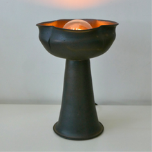 Load image into Gallery viewer, || SOLD || KARNAK LOTUS VI, Iron Copper Ceramics Floral Table Lamp 銅鐵陶瓷花形檯燈
