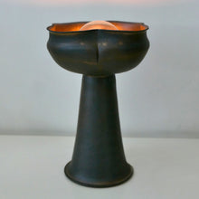Load image into Gallery viewer, || SOLD || KARNAK LOTUS VI, Iron Copper Ceramics Floral Table Lamp 銅鐵陶瓷花形檯燈
